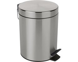 RVS Pedaalemmer 5 Liter Geborsteld - Moderne Touch Keuken of Badkamer