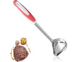 RVS Sauslepel met Schenktuit en Houten Handvat - Ideaal Keukengereedschap voor Sauzen en Soepen - Duurzaam en Praktisch