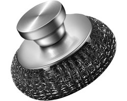 RVS Scrubber - RVS afwasborstel voor reiniging, RVS wol borstel voor ijzeren potten, BBQ grills, wastafel