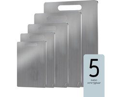 RVS Snijplank - 28 x 39 cm - Vaatwasserbestendig - Metaal - Roestvrij Staal