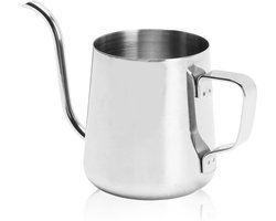 RVS Theepot - Gooseneck koffiekannetje - Gooseneck theepot voor thuis en buiten gebruik - Zilver - 250ml