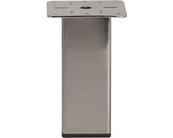RVS Vierkanten Meubelpoot - 15 cm - Bankonderdeel