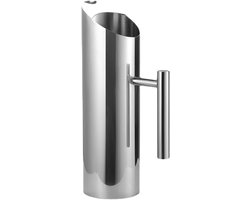 RVS watercontainer 1,5 liter - metalen karaf voor koude dranken - grote capaciteit