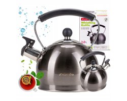 RVS Waterkoker 2L Grafiet - Gas & Inductie - Moderne Stijl