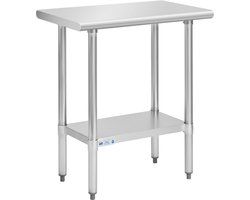 RVS Werktafel 76x45 cm met Onderplank - Professionele Keukentafel voor Horeca en Thuis