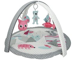 RWB® Speelgoedkleed Baby met Boog - Babygym - Babykleed - met Rammelaars - Grijs