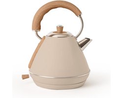 RWB® Waterkoker Retro - Retro Waterkoker - Waterkoker - Beige - 26 x 23 x 28 cm;