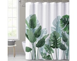 RX Goods Luxe Tropisch Jungle Douchegordijn met 12 Gordijn Ringen – 180 CM X 180 CM – Waterafstotend– Shower Curtain - Polyester