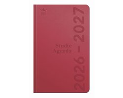 Ryam | Studie agenda DeLuxe | 2026/2027 | Genaaid gebonden | 12 mnd | B6 | Rood |