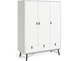 Rye Garderobe 3 deuren, 3 laden mat wit.