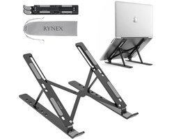 Rynex Aluminium Laptop Standaard – Verstelbaar – voor Thuis & Kantoor – Zwart