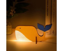 Ryoudavell - led lights Tafellamp in de vorm van een walvis - LED-lamp van acryl - Decoratieve tafellamp voor meubels - Decoratieve verlichting (geschikt voor diverse gelegenheden)