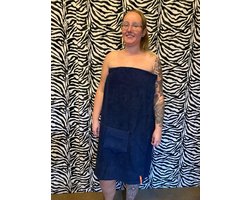 S & LT XXL Saunakilt - Dames - 170 x 85 cm - Donkerblauw - Sauna Handdoek