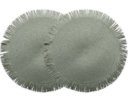 S/2 Placemats ø38cm Lichtgroen