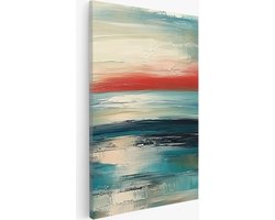 Saammp Canvas Schilderij - Landschap - turqoise - Abstract - 40x50 - Foto op canvas - Wanddecoratie - Muurdecoratie Woonkamer - Kantoor Decoratie