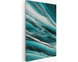 Saammp Canvas Schilderij - Turqoise - Abstract - 40x50 - Foto op canvas - Wanddecoratie - Muurdecoratie Woonkamer - Slaapkamer decoratie - Canvas Print