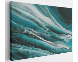 Saammp Canvas Schilderij - Turqoise - Abstract - 70x50 - Foto op canvas - Wanddecoratie - Muurdecoratie Woonkamer - Slaapkamer decoratie - Canvas Print