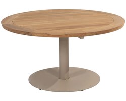 Saba low dining teak tafel 130 Ø cm met latte onderstel Taste 4SO