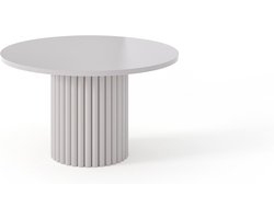 Sabina Ronde Salontafel - met Geribbelde Voet - 67 x 42 cm - Kasjmier / Kasjmier