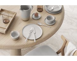 Sablo Cloud Plat Bord | Lichtgrijs / Beige | Stoneware