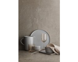Sablo Cloud Plat Bord | Lichtgrijs / Beige | Stoneware