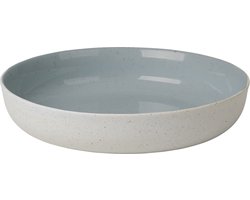 Sablo Stone Diep Bord 18, | Lichtgrijs / Blauw | Stoneware