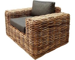 Sabuga lounge tuinstoel naturel rotan