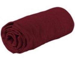 S.A.COLLECTION HOESLAKEN - STRIJKVRIJ - BOXSPRING - KATOEN - 160x200 BORDEAUX ROOD