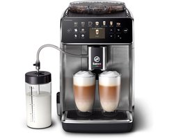 Saeco GranAroma SM6585/00 - Espressomachine - 16 Dranken met melksysteem - Volautomatisch - Koffiemachine met bonen + AquaClean filter - Metaal/Zwart