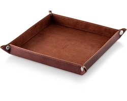 Saetti Valet Tray - Luxe Accessoires Blad Bureau Tafel Organizer Dienblad Catchall - Echt Leer