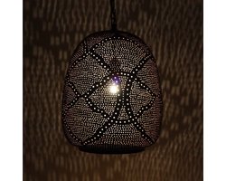 Safaary - Arabische Hanglamp Basma Zwart Goud Ø 30 x 40cm