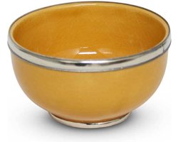Safaary - Kom Geel met Metaalring Ø 13 x 8cm