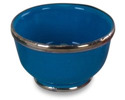 Safaary - Kom met Metaal Licht Blauw Ø 9 x 5,5cm