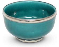 Safaary - Kom Turquoise met Metaalring Ø 13 x 8cm