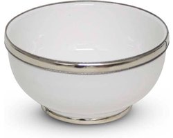 Safaary - Kom Wit met Metaalring Ø 13 x 8cm