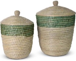 Safaary - Manden met Deksel van Zeegras Groen