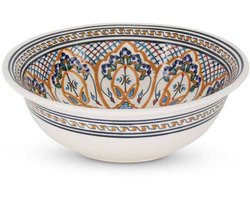 Safaary - Marokkaanse Kom Multi-Wit-Ø 25 x 9cm