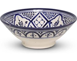 Safaary - Marokkaanse Schaal Blauw Nakhil Mya Ø 25 x 10cm
