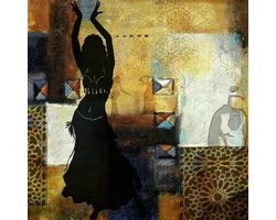 Safaary - Marokkaanse Schilderij Arabic Belly Dance Goud