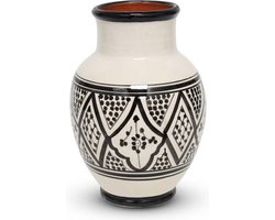 Safaary - Marokkaanse Vaas Zwart Nakhil Ø 19 x 26cm