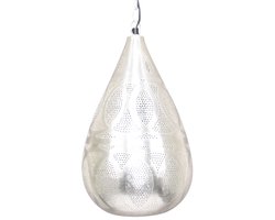 Safaary - Oosterse Hanglamp Yasmina Zilver Ø 25 x 50cm