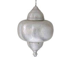 Safaary - Oosterse Hanglamp Zilver Ambia Ø 42 x 63cm