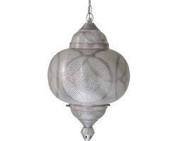 Safaary - Oosterse Hanglamp Zilver Ivana Ø 33 x 49cm