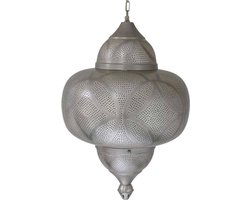 Safaary - Oosterse Hanglamp Zilver Ivana Ø 40 x 64cm