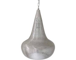 Safaary - Oosterse Hanglamp Zilver Mirjana Ø 35 x 50cm
