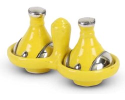 Safaary - Tajine mini Geel met Metaal 2-delig