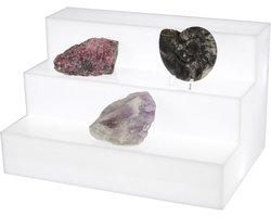 SAFE Verlichte presentatie trap met 3 platformen - 30 x 22 x 18 cm