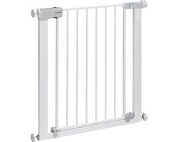 Safety 1st Auto Close Traphekje - 73 t/m 80 cm - Uitbreidbaar - Klembevestiging - Metal White