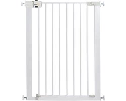 Safety 1st Easy Close Traphekje - Extra Hoog - 73 t/m 80 - Uitbreidbaar - Klembevestiging - Metal White