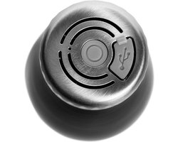 Sagaform - Drinkfles - Met Speaker- Staal - 50ml - Zwart